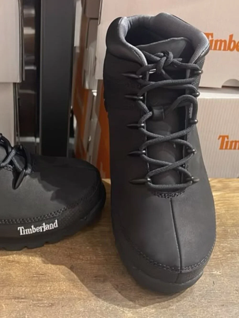 TIMBERLAND MEN'S EURO SPRINT MID LACE BOOT BLACK 6361R-001 ALL SIZES
